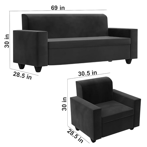 5 Seater 3+1+1 Fabric Sofa Set