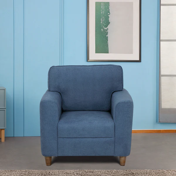 Utopia Blue Fabric 1 seater sofa