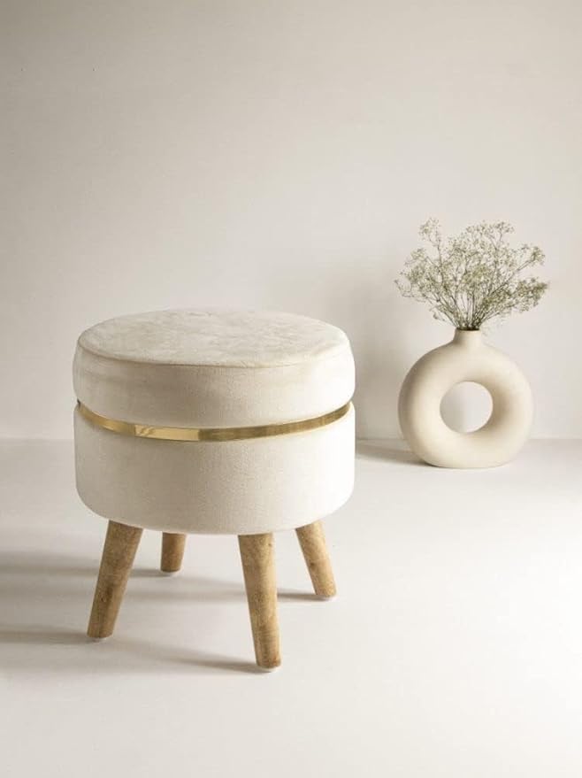 Etiquette Art Pouffes Sitting Stool for Living Room, Office Stool