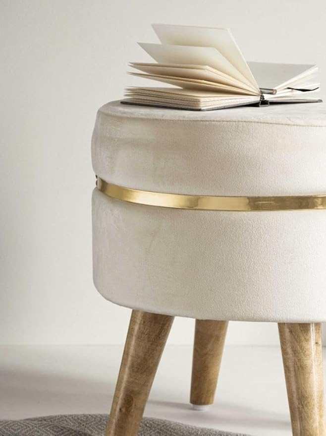 Etiquette Art Pouffes Sitting Stool for Living Room, Office Stool