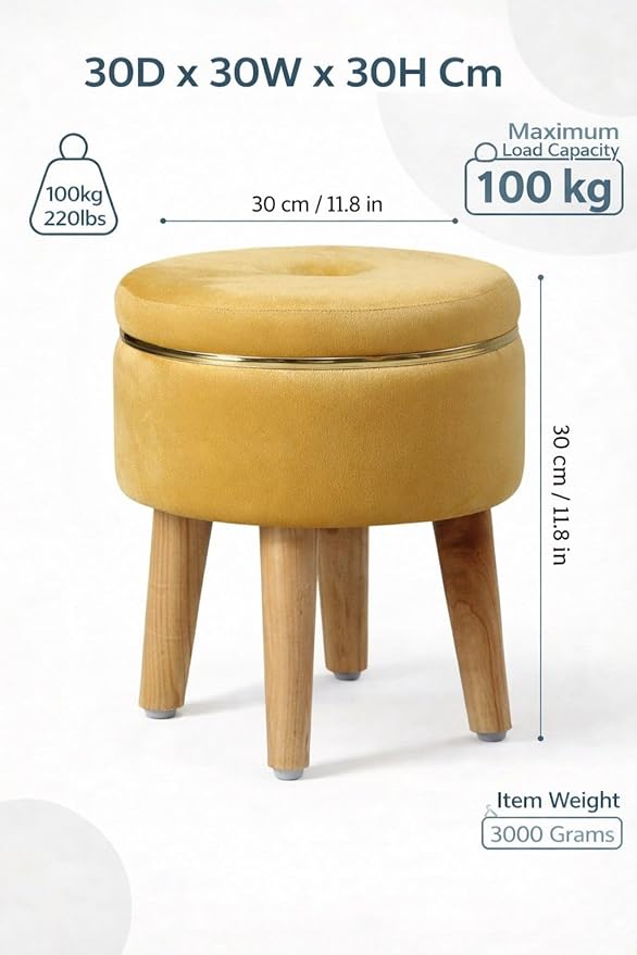 Ottoman Stool for Living Room Foot Rest